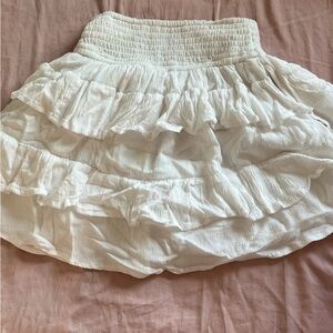 tiered mini skirt